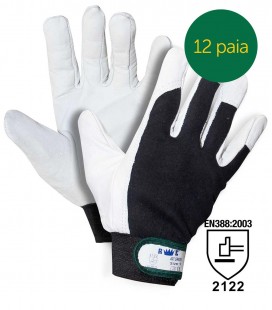 GOLF-MODEL LEATHER WORK GLOVES WITH VELCRO FASTENING